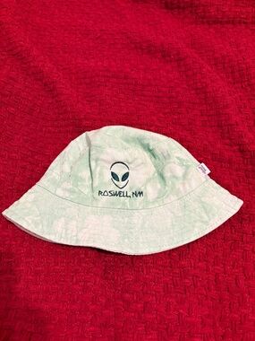 Cute green and white bucket hat